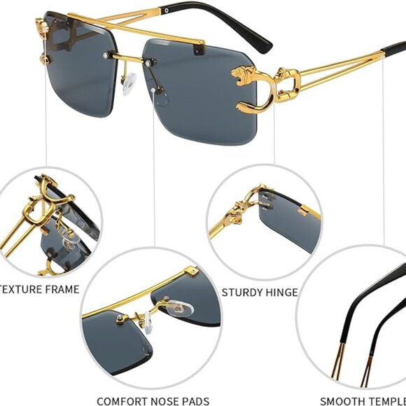 Gold woman's sunglasses - Picture 6 of 6